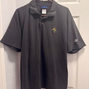 Reebok Men's Black and Grey Polo-shirts